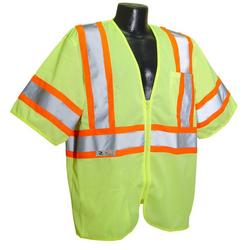 Economy Two Tone Mesh Safety Vest Class 3 Hi-Viz Green Medium