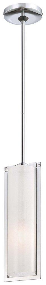 Minka Lavery Chrome 60W 1-Light Mini Pendant with Deep Spumanti Lace Glass 