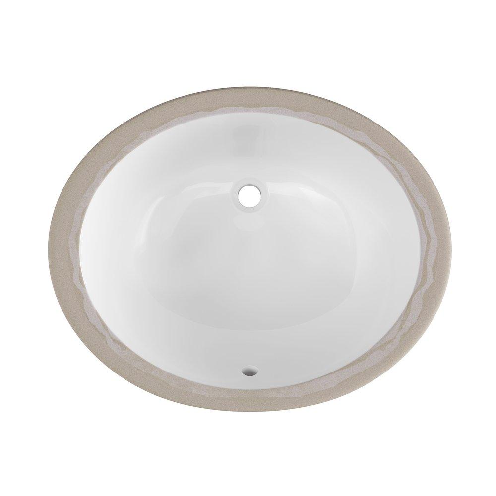 PROFLO® White 17 x 14 x 7-1/2 in. Undermount Bathroom Sink (Mounting Clips Included) 