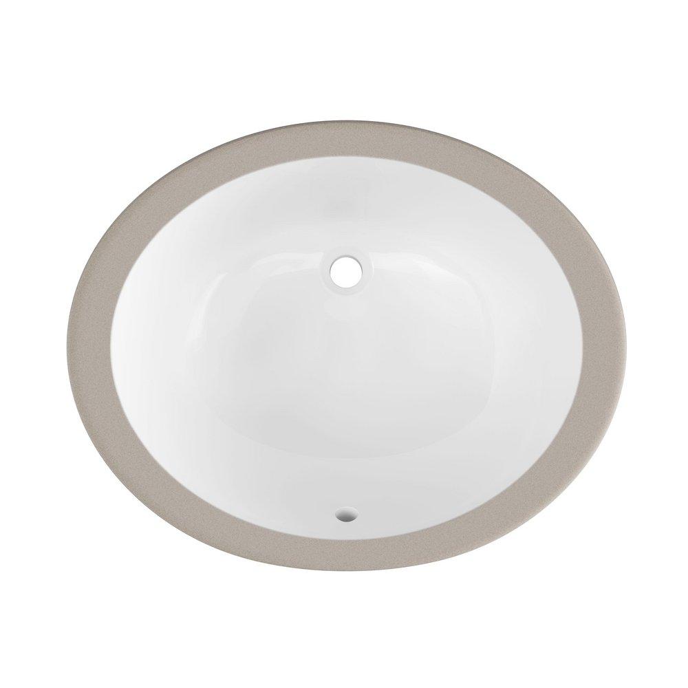 PROFLO® White 17 x 14 x 7-1/2 in. Undermount Bathroom Sink (Mounting Clips Included) 