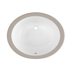 19-1/2 in. Undermount Oval Vitreous China Bathroom Sink in White