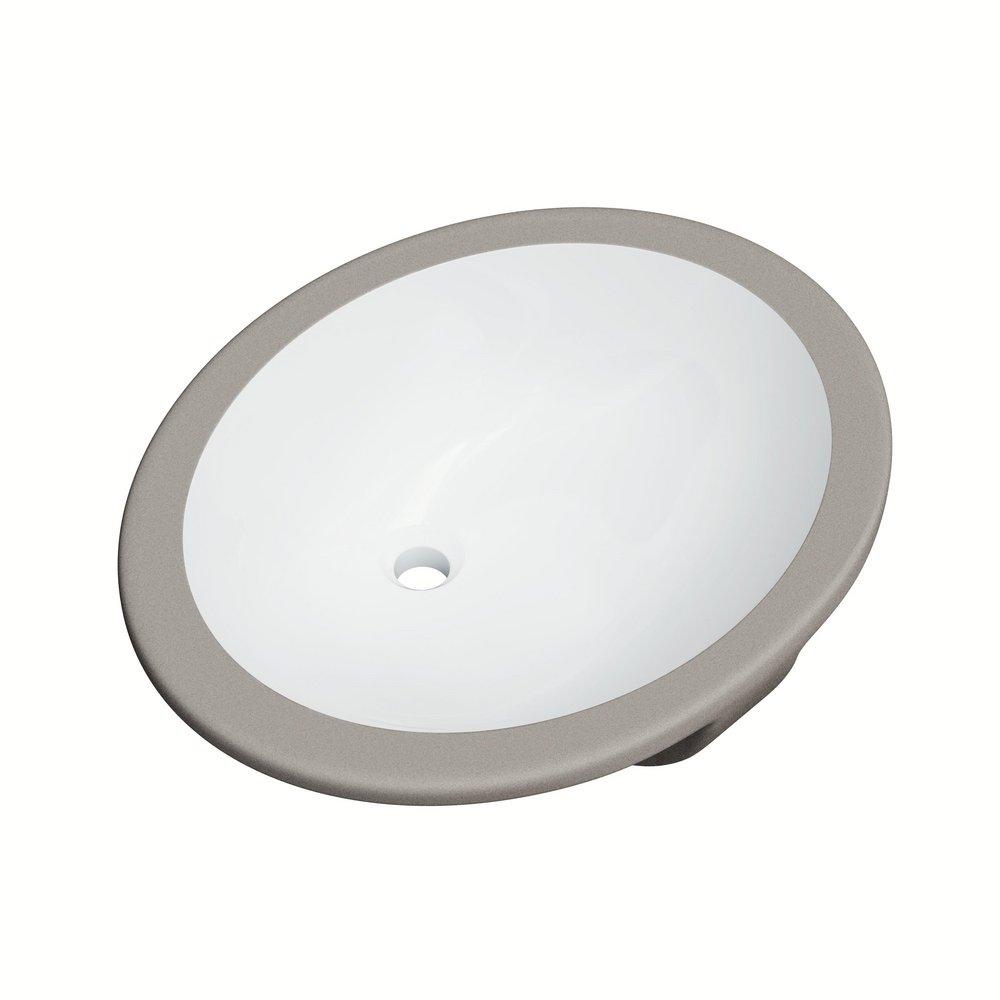 PROFLO® White 17 x 14 x 7-1/2 in. Undermount Bathroom Sink (Mounting Clips Included) 