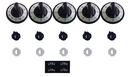Supco Black Gas Stove Knob Kit 