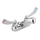 Moen Chrome 1.5 gpm 2 Hole Deck Mount Lavatory Faucet with Double Wristblade Handle 
