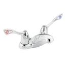 Double Lever Handle Centerset Bathroom Sink Faucet in Classic Brushed Nickel