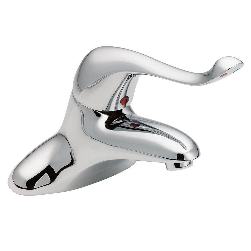 Moen Polished Chrome Single Handle Centerset Bathroom Sink Faucet 