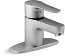 Single Handle Centerset Bathroom Sink Faucet in Brushed Chrome