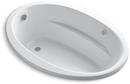 60 x 42 in. Total Massage Drop-In Bathtub with Reversible Drain in White