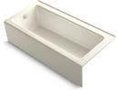 66 in. x 32 in. Soaker Alcove Bathtub with Left Drain in Biscuit