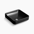 16-1/4 x 16-1/4 in. Square Dual Mount Bathroom Sink in Black Black™