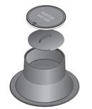 Castings Black Recessed Meter Pit Cover 