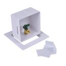 Oatey&reg; White 3-3/8 x 6 x 6 in. Ice Maker Outlet Box in White 