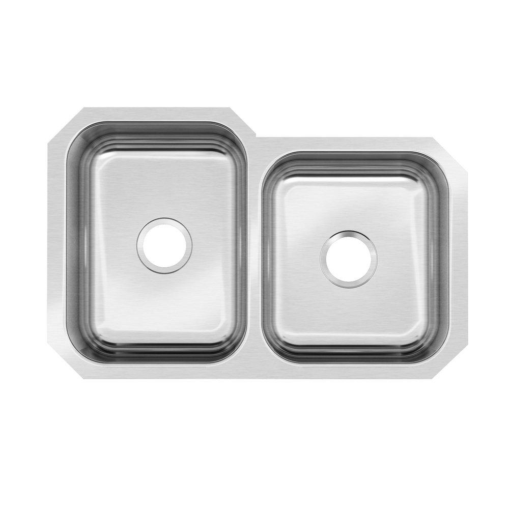 PROFLO&reg; Stainless Steel Stainless Steel Double Bowl Undermount Kitchen Sink 