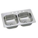 33 x 22 in. 4 Hole Stainless Steel Double Bowl Drop-in Kitchen Sink