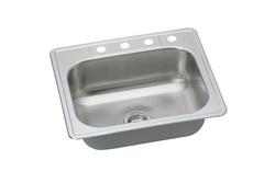 25 x 22 in.  4-Hole Stainless Steel Single Bowl Drop-in Kitchen Sink