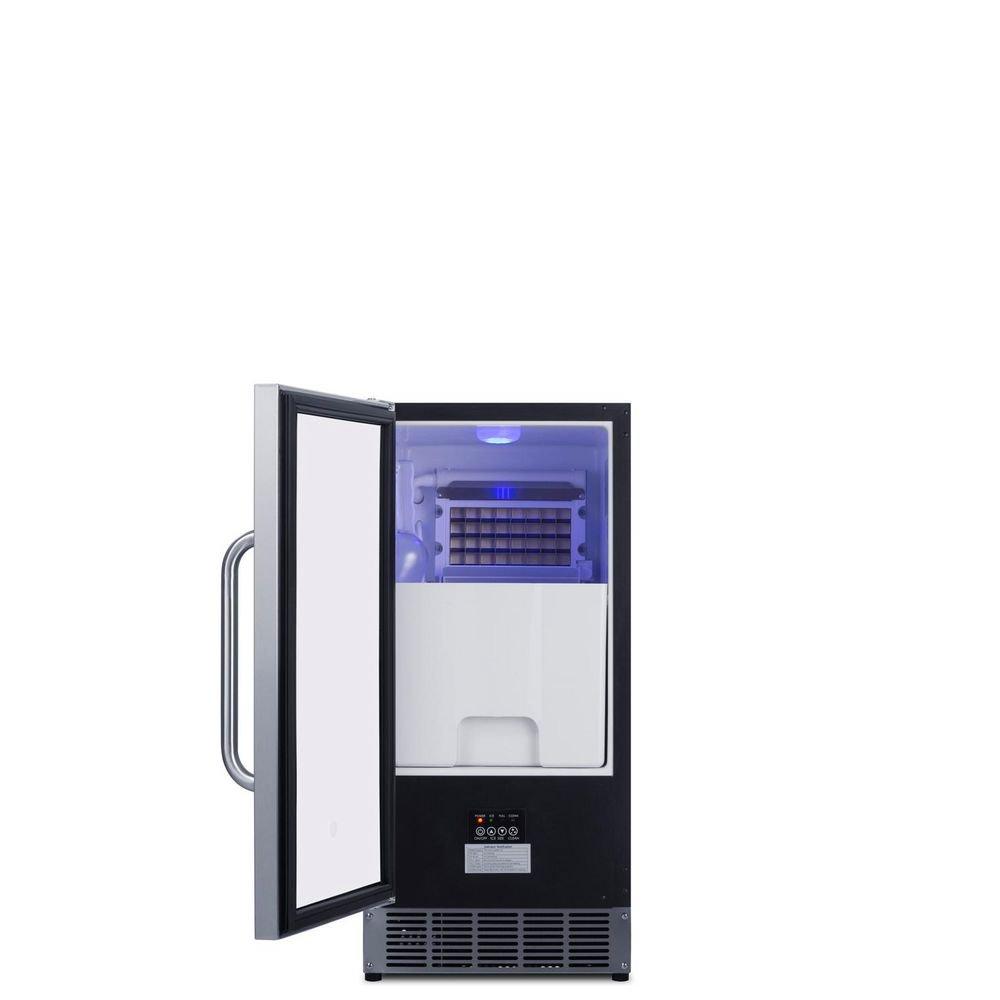 Summit Appliance Stainless Steel 32-19/50 in. 25 lb Ice Maker 