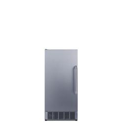 32-19/50 in. 25 lb Ice Maker in Stainless Steel/Black