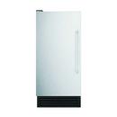 32-19/50 in. 25 lb Ice Maker in Stainless Steel/Black