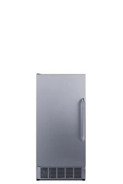 32-19/50 in. 25 lb Ice Maker in Stainless Steel/Black