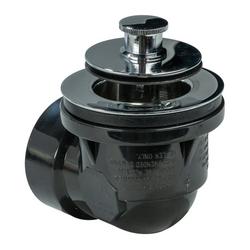 Plastic Push-Pull Drain in Chrome