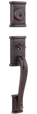 Kwikset Venetian Bronze Handleset with Single Deadbolt 