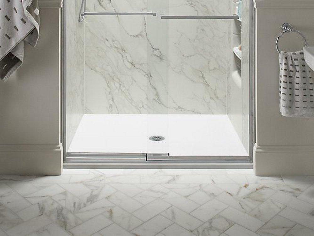 KOHLER White 48 in. Rectangle Shower Base 