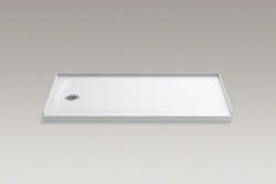 60 in. x 32 in. Shower Base with Left Drain in White