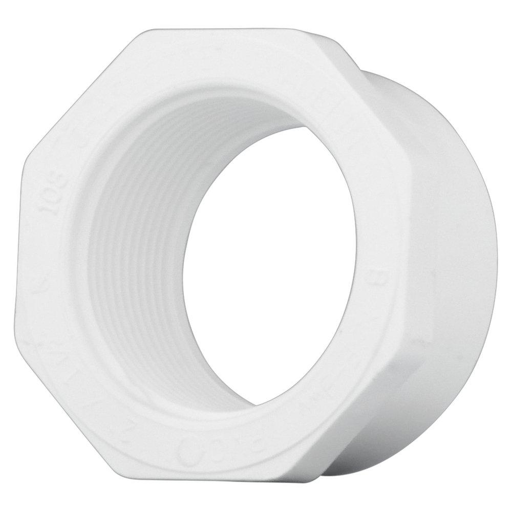 White PVC DWV Female Bushing 