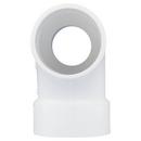 White PVC DWV 90&deg; Street Elbow with 2 