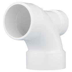 3 in. PVC DWV 90&deg; Street Elbow with 2 in. Low Heel Inlet