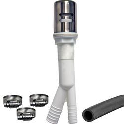 Air Gap in Brushed Nickel and 7/8 in. Dishwasher Hose Kit Bagged