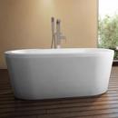 66-7/8 x 31-1/2 in. Oval Bathtub with Center Drain in White