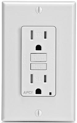 15A 125V Duplex Tamper-Resistant Outlet in White