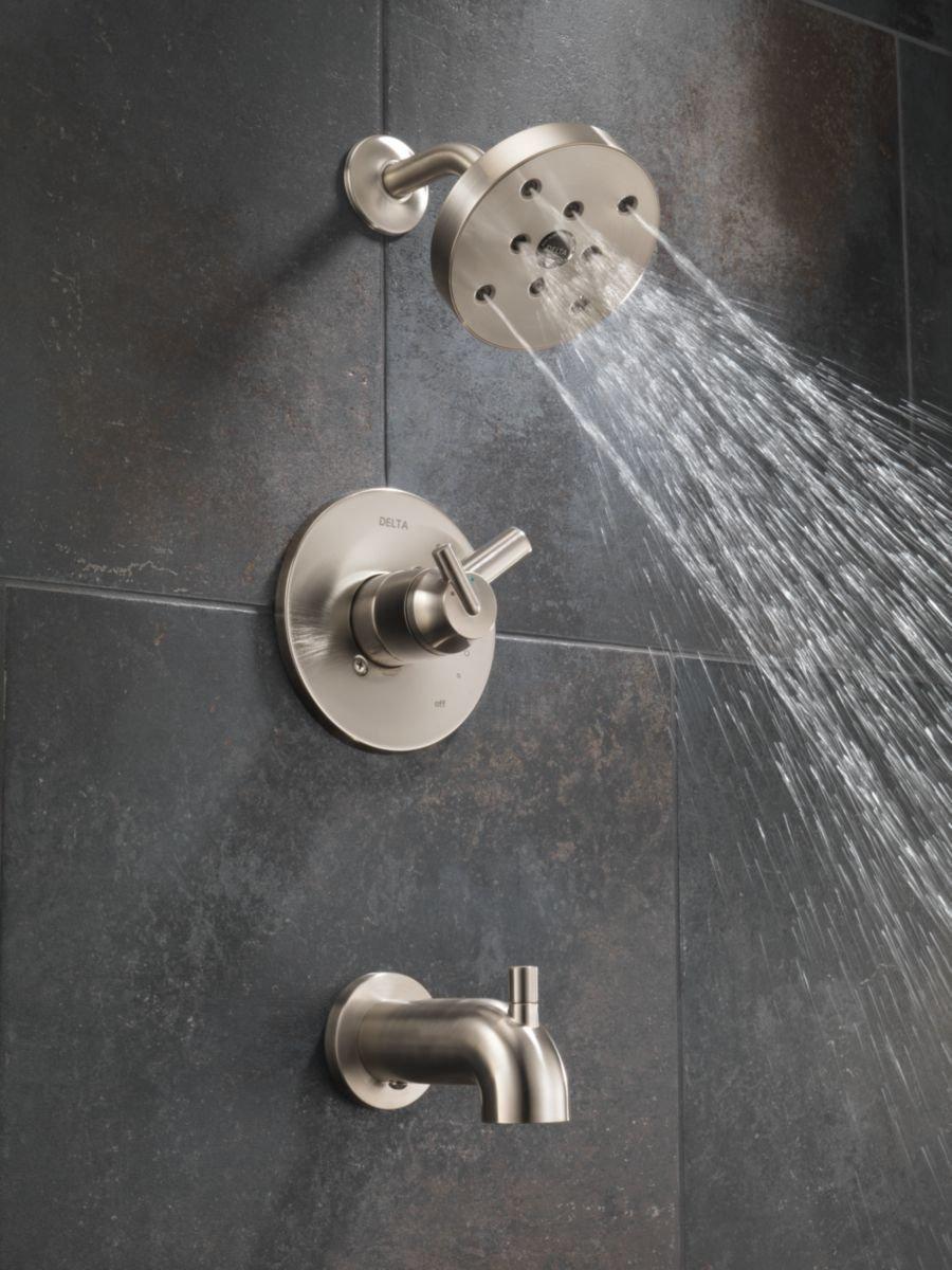 Delta Faucet Brilliance Stainless Two Handle Single Function Bathtub & Shower Faucet (Trim Only) 