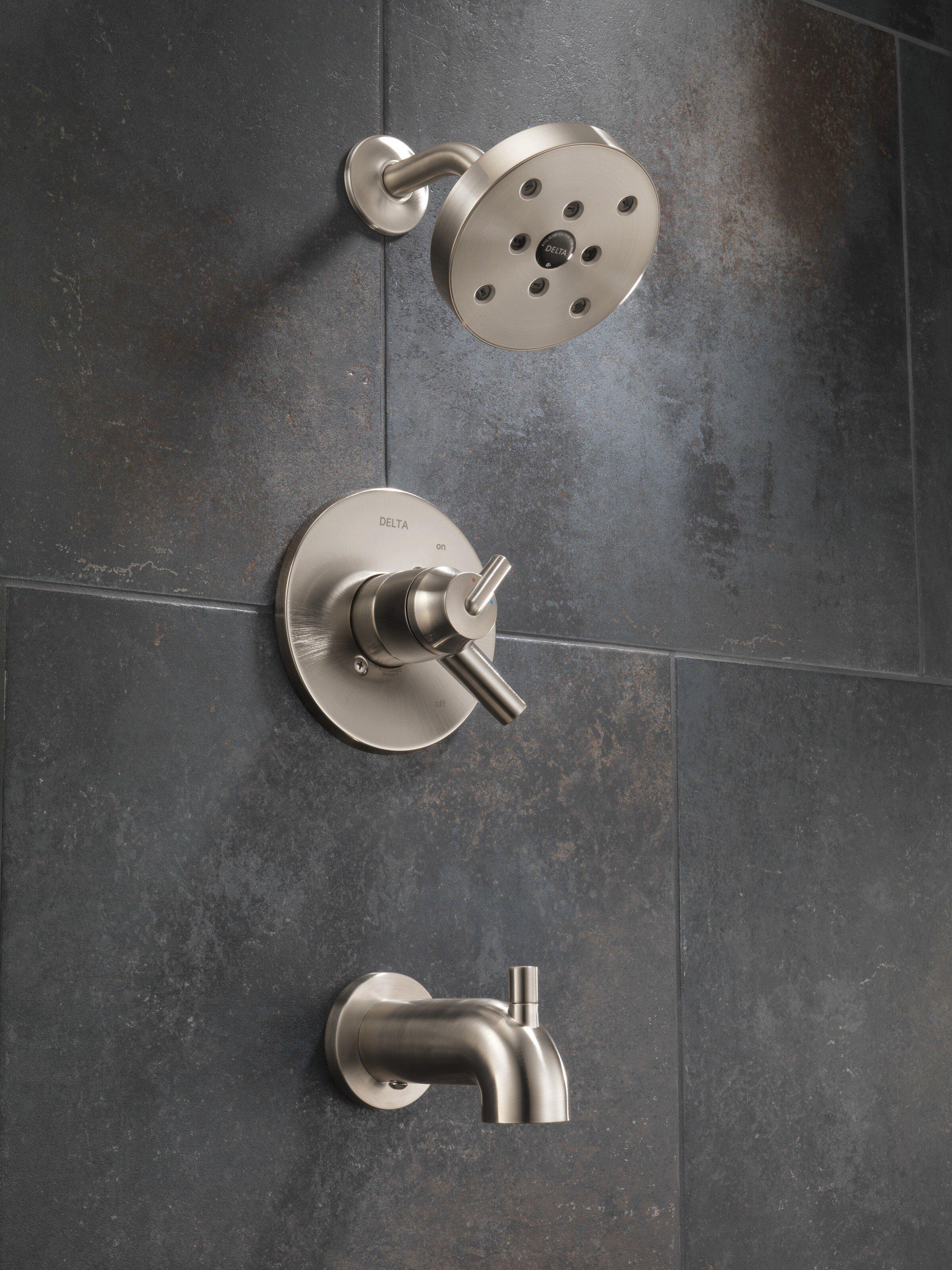 Delta Faucet Brilliance Stainless Two Handle Single Function Bathtub & Shower Faucet (Trim Only) 