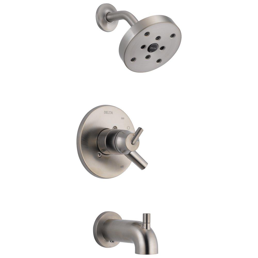 Delta Faucet Stainless Single Handle Single Function Bathtub & Shower Faucet (Trim Only) 