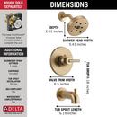 Delta Faucet Brilliance Champagne Bronze Single Handle Single Function Bathtub & Shower Faucet (Trim Only) 