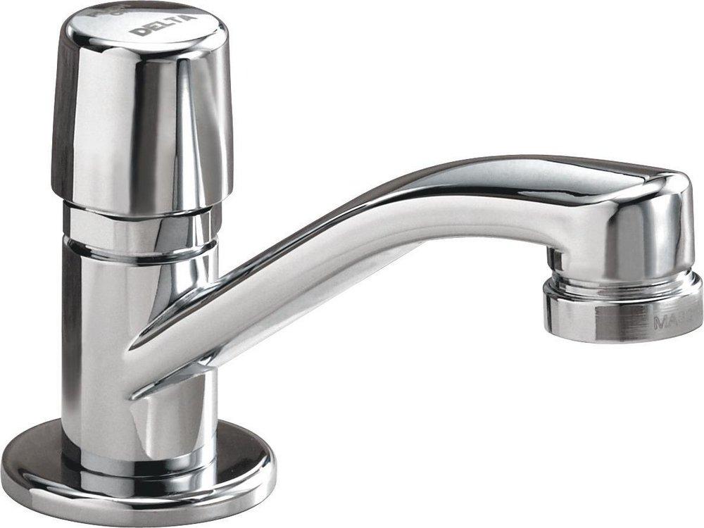 Delta Faucet Chrome Single Handle Metering Deck Mount Service Faucet 
