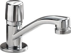 Single Handle Metering Deck Mount Service Faucet in Chrome