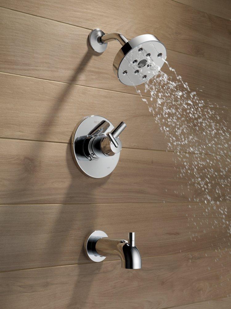 Delta Faucet Brilliance&reg; Champagne Bronze Single Handle Single Function Bathtub & Shower Faucet (Trim Only) 