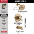 Delta Faucet Brilliance Champagne Bronze Two Handle Single Function Bathtub & Shower Faucet (Trim Only) 
