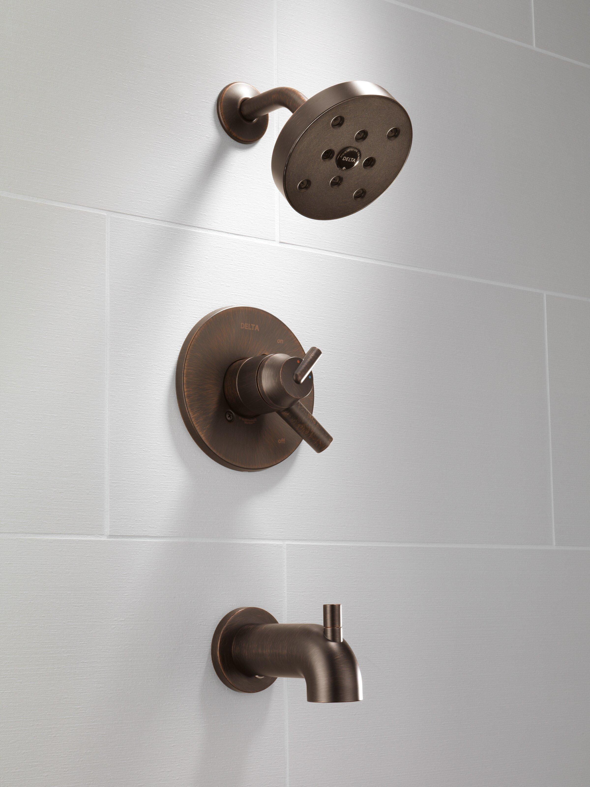 Delta Faucet Brilliance Champagne Bronze Two Handle Single Function Bathtub & Shower Faucet (Trim Only) 
