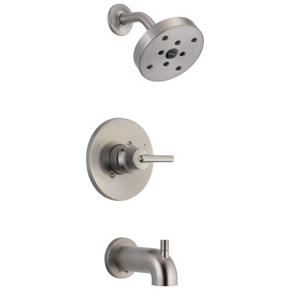 Delta Faucet Brilliance&reg; Stainless Single Handle Single Function Bathtub & Shower Faucet (Trim Only) 