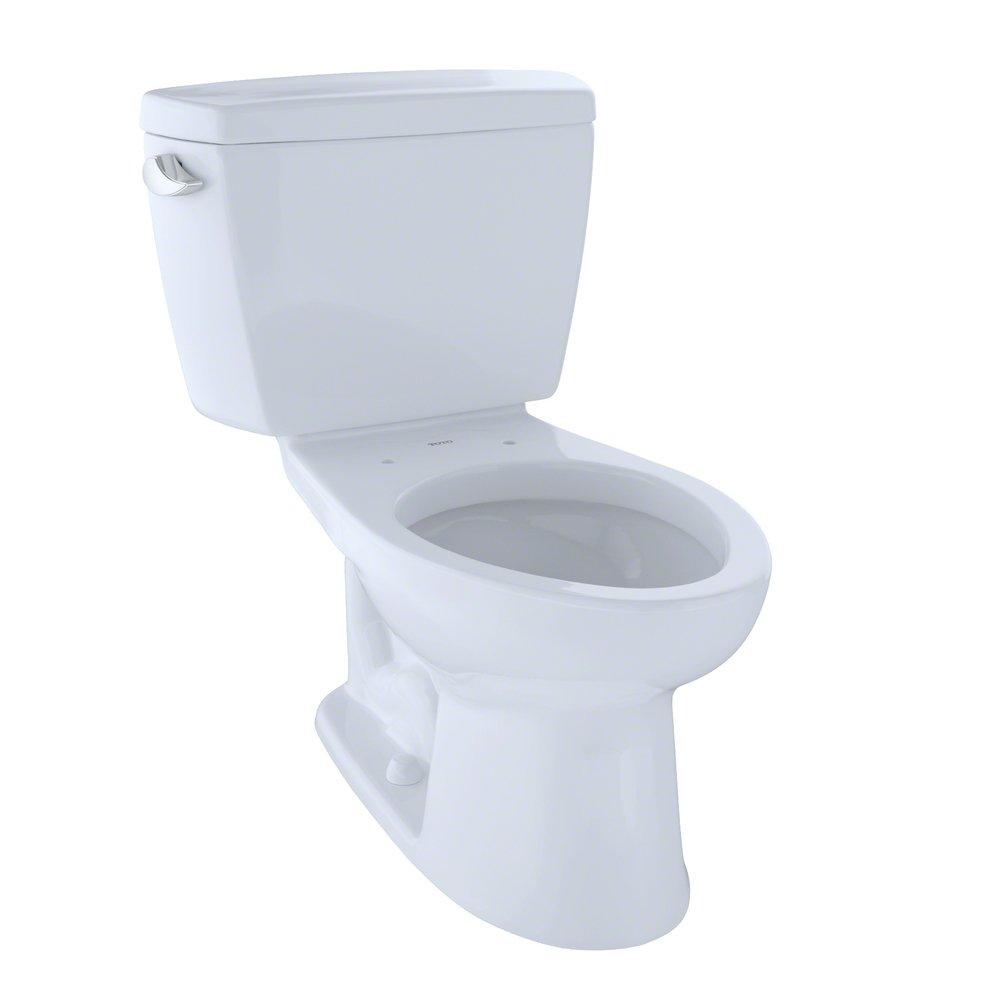 TOTO Cotton 1.6 gpf Elongated Floor Mount Two Piece Toilet 