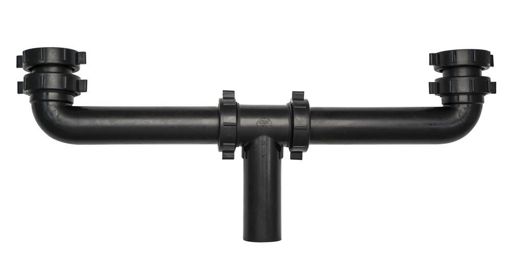 PROFLO&reg; Black 16 in. Slip-Joint Center Outlet Waste 