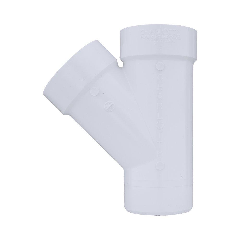 White PVC DWV Street Wye 