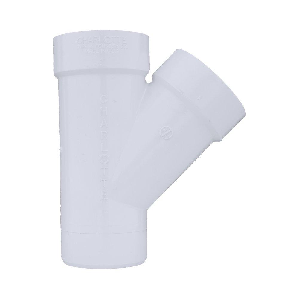 White PVC DWV Street Wye 