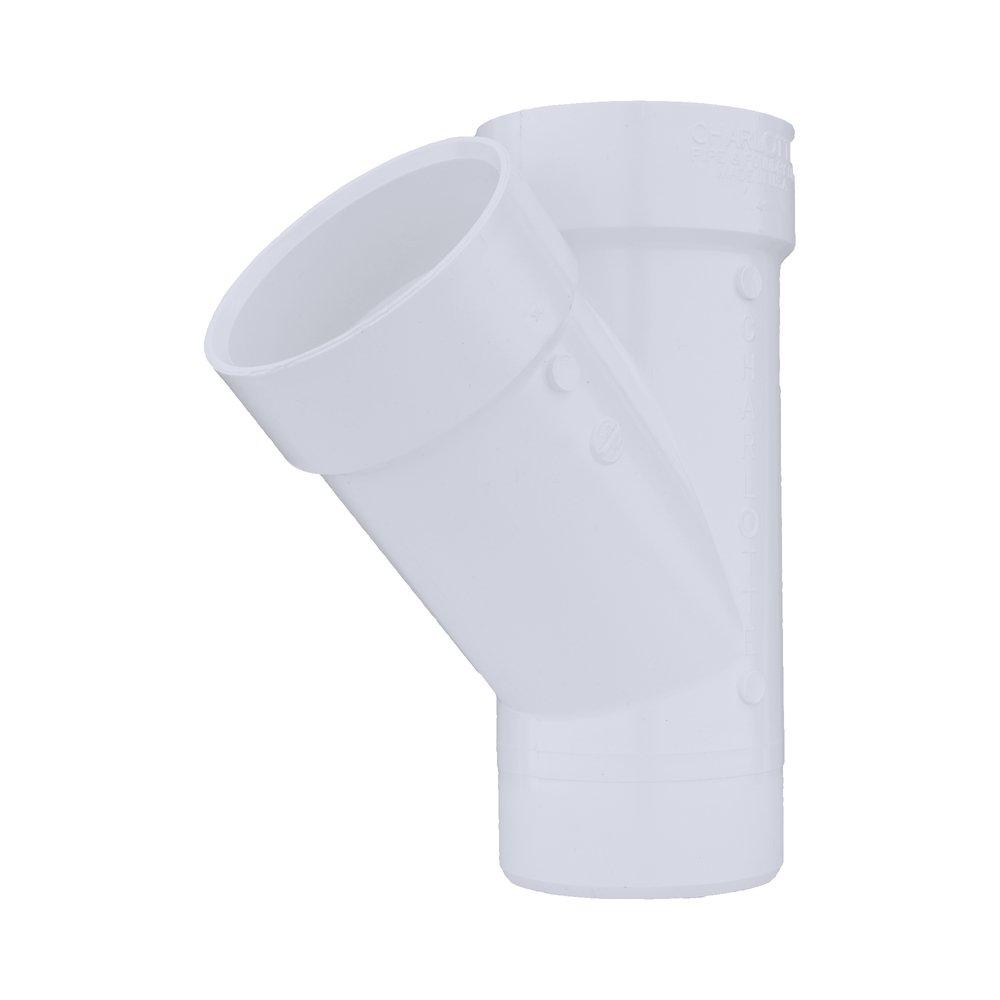 White PVC DWV Street Wye 