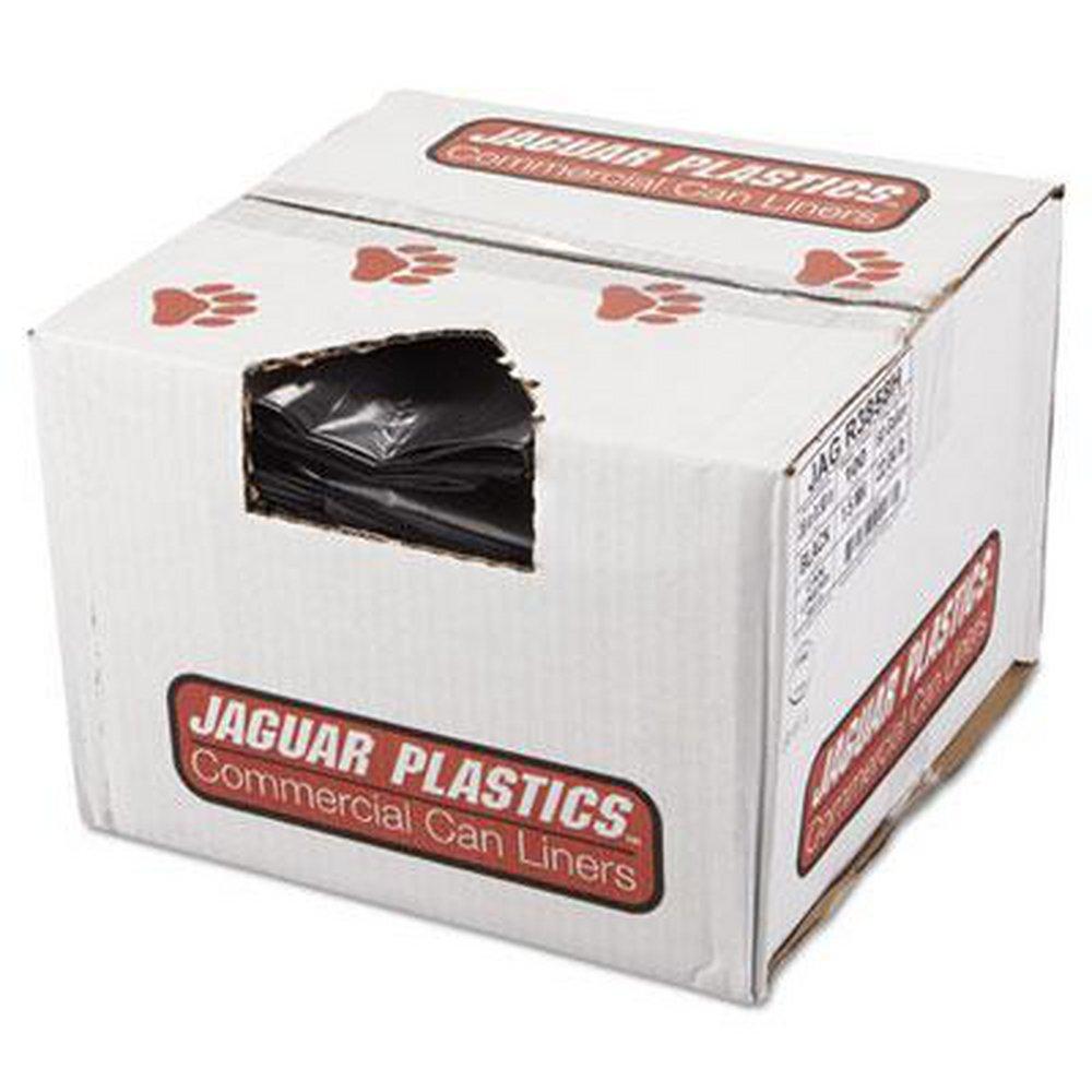 Jaguar Plastics Black 38 x 58 in. 1.5 mil Can Liner in Black 
