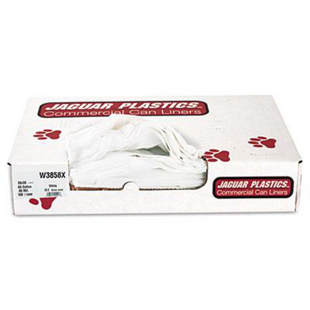 Jaguar Plastics White 38 x 58 in. 0.90 mil Can Liner in White 